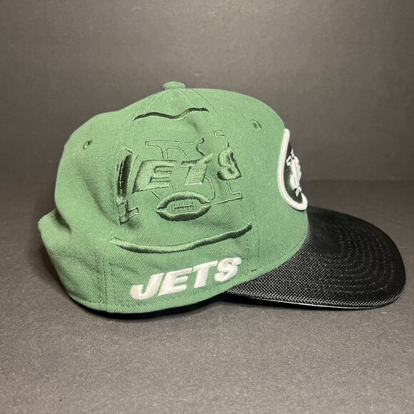New Era 9Fifty Men's Original OFSM Green & Black NY Jets Reflective Snapback Hat - Picture 2 of 8